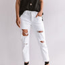 The Luna Midrise Distressed Relaxed Skinny in White Image - 1