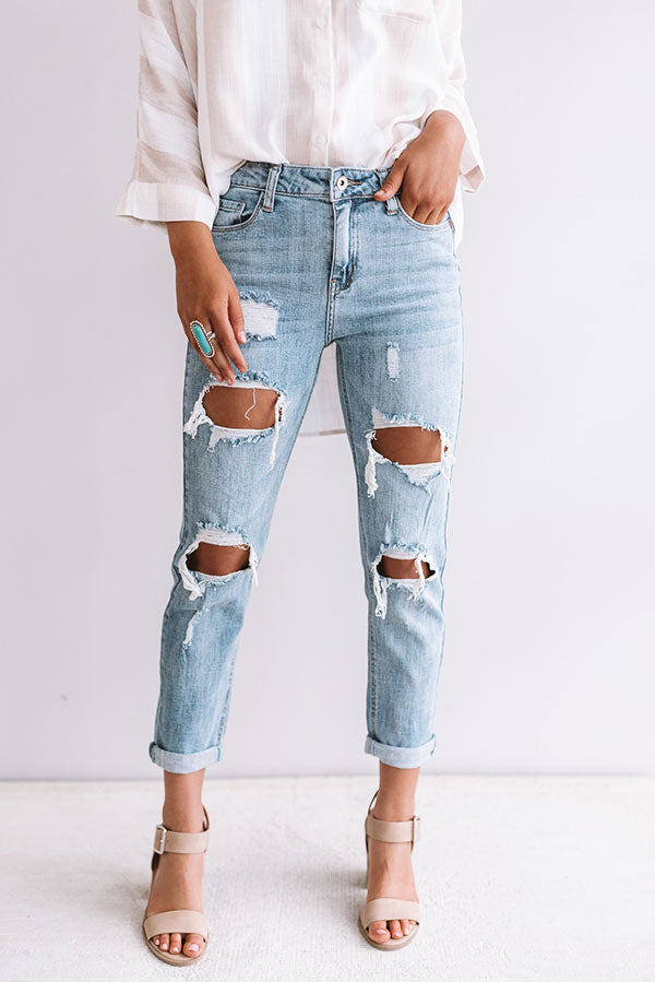 The Demi High Waist Distressed Relaxed Skinny