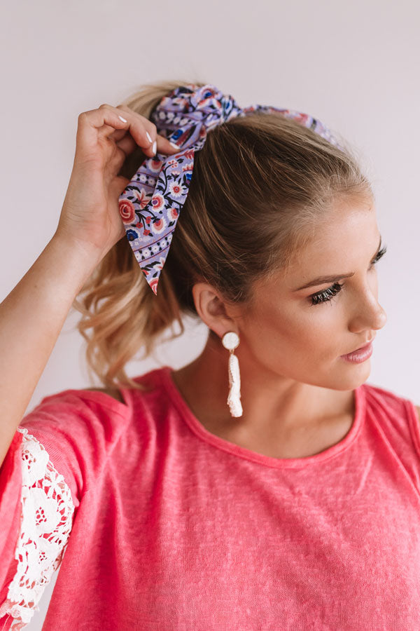 Fields Of Wanderlust Scrunchie In Lavender