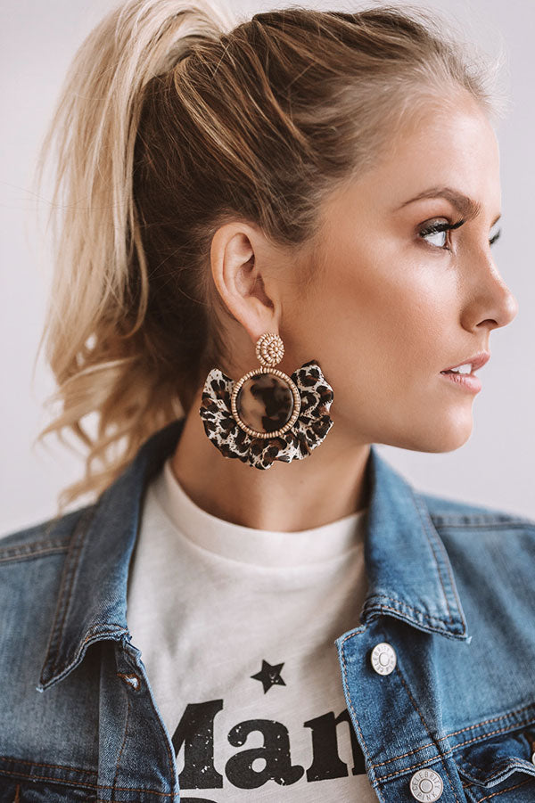 London Chic Leopard Earrings
