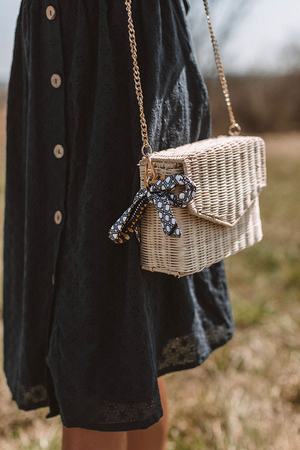 Private Beach Bamboo Woven Crossbody