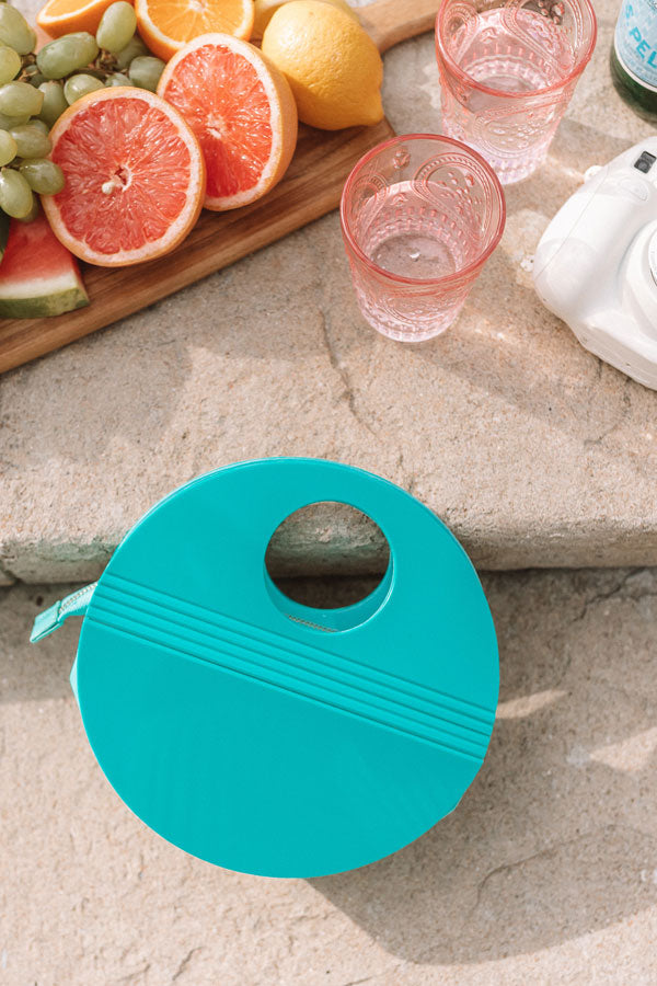 Bright On Point Clutch in Turquoise