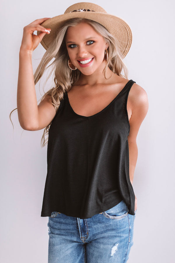 Endless Joy Shift Tank in Black Image - 1