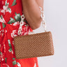 Antigua Afternoon Woven Clutch in Brown Image - 1