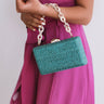Antigua Afternoon Woven Clutch in Turquoise Image - 1
