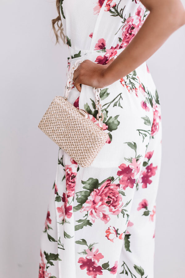 Antigua Afternoon Woven Clutch in Tan