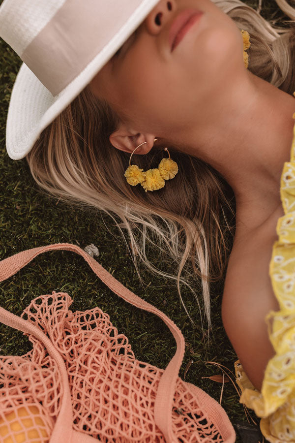 Sweet And Chic Earrings In Yellow