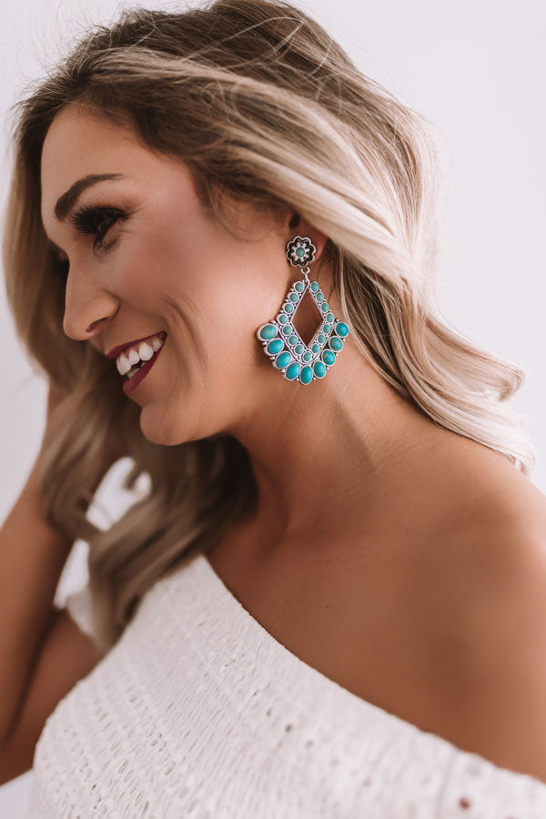 Shoreline Chic Earrings In Turquoise