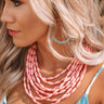 Beach Retreat Layered Necklace In Pink Image - 1