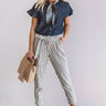 Island Adventure Chambray Top In Dark Wash Image - 1