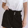 The Asher High Waist Shorts In Black Image - 1
