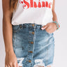 The Jude Distressed Denim Skirt Image - 1