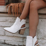 The Brynn Faux Suede Bootie In Light Stone Image - 1