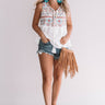 Pensacola Party Embroidered Tank In White Image - 1