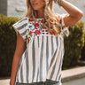 Cabo On My Mind Embroidered Top Image - 1
