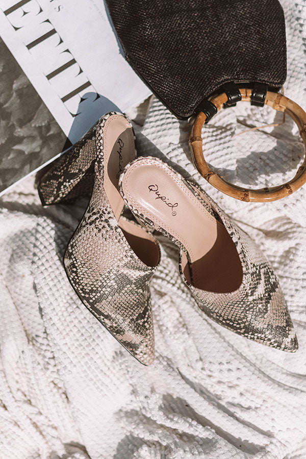 The Jenner Snake Print Heel