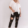 On The Run Ribbed Boyfriend Tee In Cream Image - 1