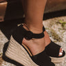 The Magnolia Espadrille Wedge In Black Image - 1