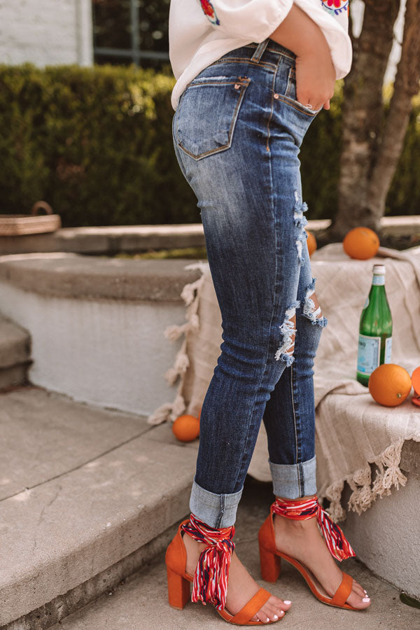 The Braxton Midrise Distressed Ankle Skinny Image - 2