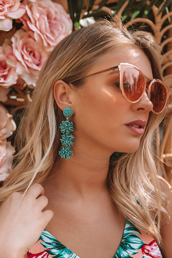 Paris Kisses Earrings In Turquoise
