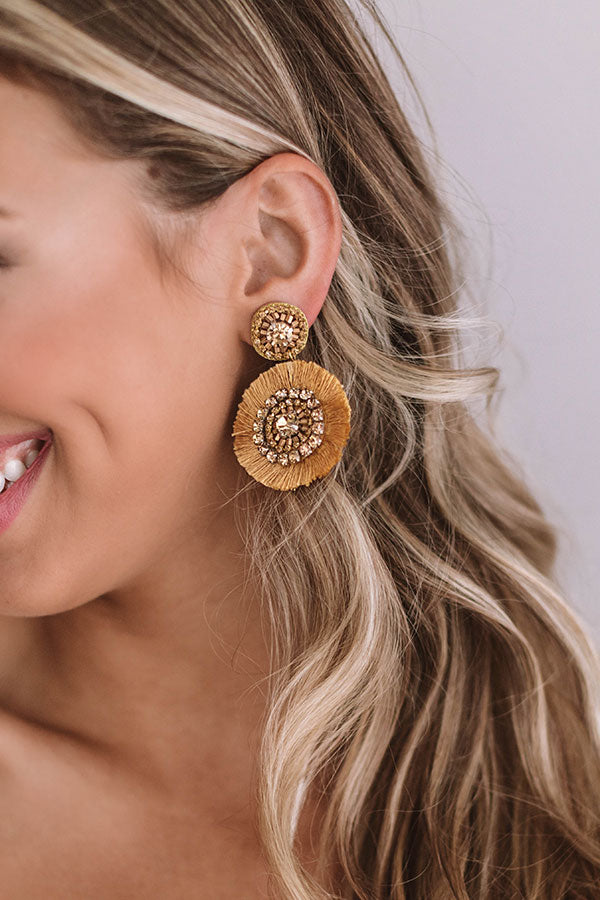 Sunny Daze Earrings In Khaki