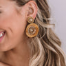 Sunny Daze Earrings In Khaki Image - 1