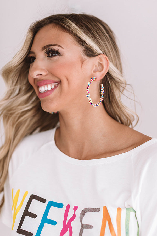 Mykonos Views Hoop Earrings In Multi