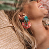Bali Nights Beaded Earrings In Pink Image - 1