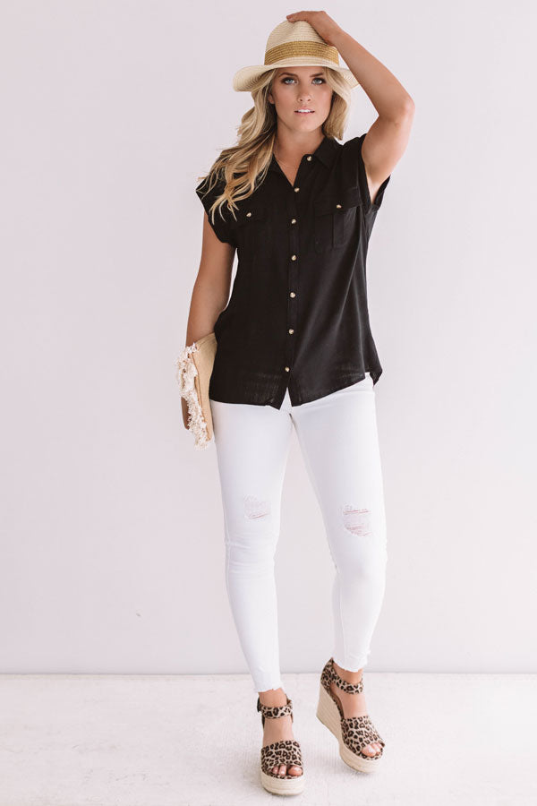 Grand Cayman Gorgeous Shift Top In Black Image - 1