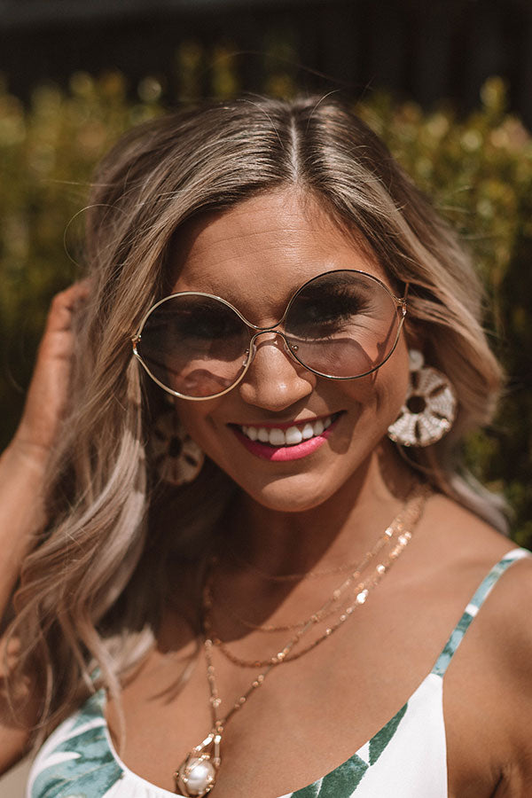 Glam Vibes Sunnies In Gold