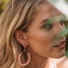 Blissfully Yours Earrings In Peach Image - 1