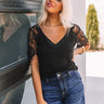 Paris Luxe Lace Top in Black Image - 1