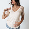 Paris Luxe Lace Top in Champagne Image - 1