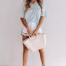 Roadtrip To Cali Crochet Top In Sky Blue Image - 1