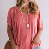 Movie Night Shift Tee in Coral Image - 1