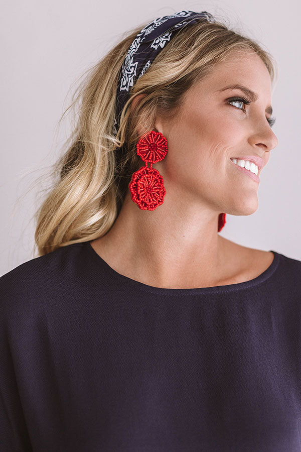Seeking Santorini Earrings In Red