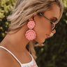 Seeking Santorini Earrings In Pink Image - 1