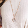 Moonlit Views Druzy Stone Necklace in Peach Image - 1