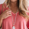 Moonlit Views Druzy Stone Necklace in White Image - 1