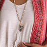 Moonlit Views Druzy Stone Necklace in Grey Image - 1