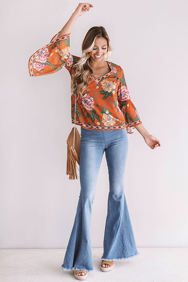 Tropical Oasis Shift Top