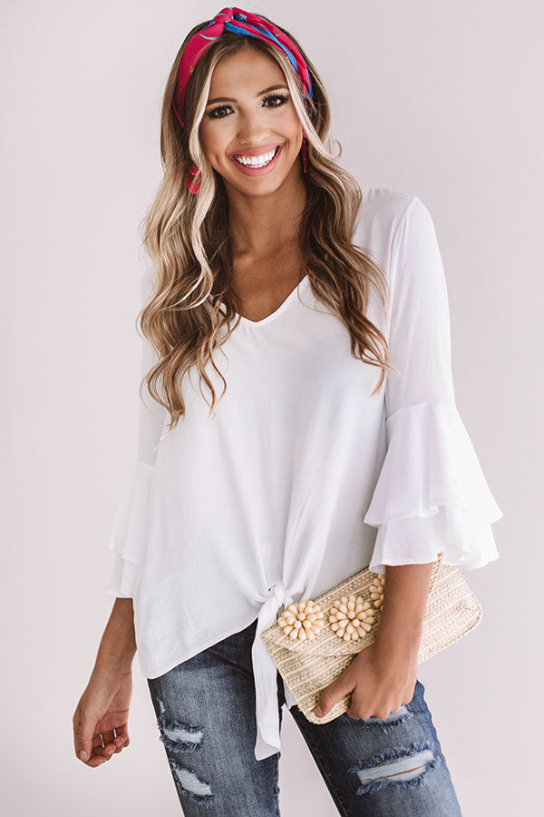 Penthouse Preferred Shift Top In White Image - 2