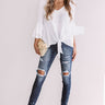 Penthouse Preferred Shift Top In White Image - 1