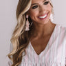 Haute Off The Press Earrings In Baby Pink Image - 1