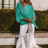 Word Travels Fast Shift Top In Turquoise Image - 1