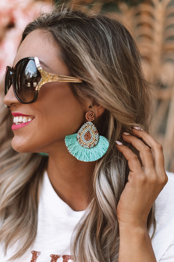 Better In Brighton Earrings In Turquoise