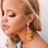 Haute Off The Press Earrings In Mustard Image - 1