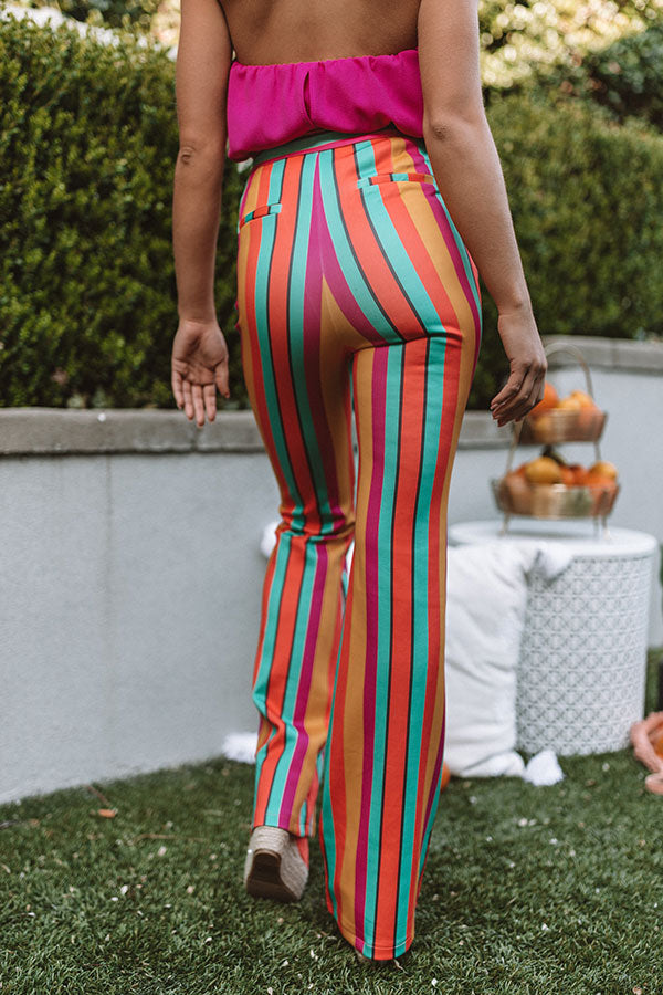 You're A Rockstar Stripe Flare Pants Image - 5