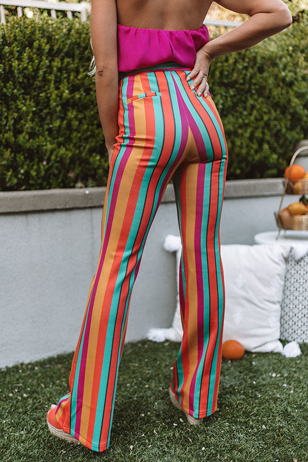 You're A Rockstar Stripe Flare Pants Image - 4
