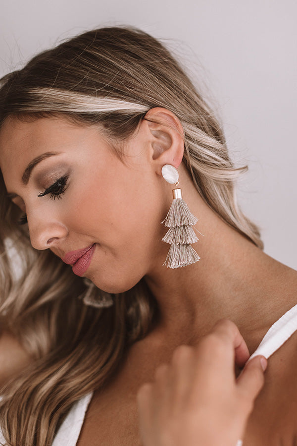 Haute Off The Press Earrings In Taupe